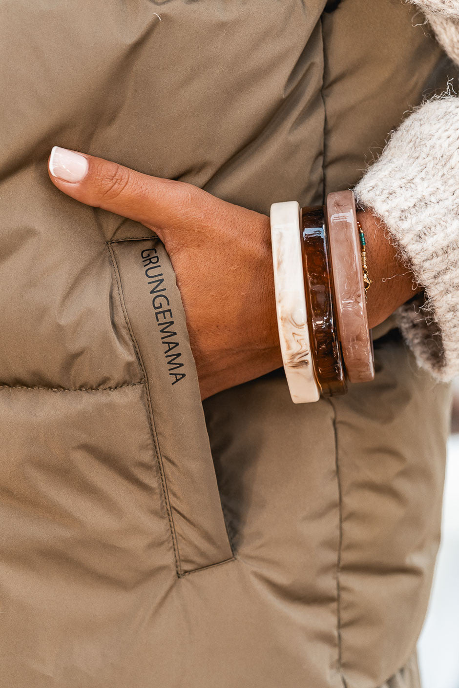 Doudoune réversible Grungemama Doris kaki