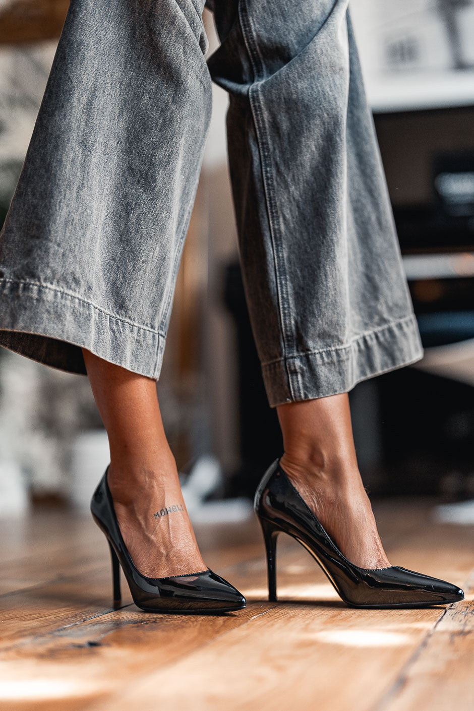 Escarpins Lizzie vernis noir