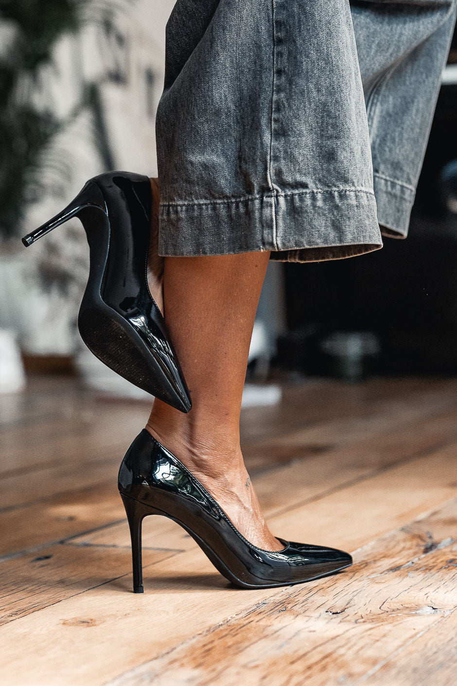 Escarpins Lizzie vernis noir