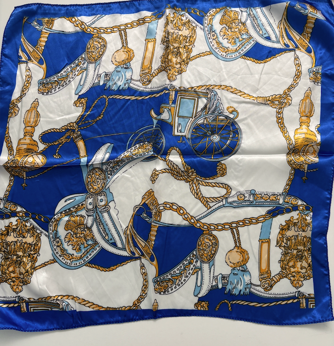 Foulard Briane imprimé bleu