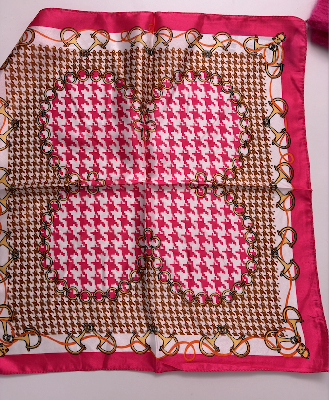 Foulard Fely imprimé rose