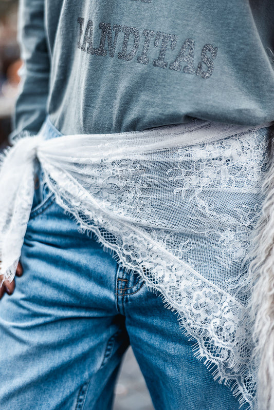 Foulard Grungemama Lace blanc