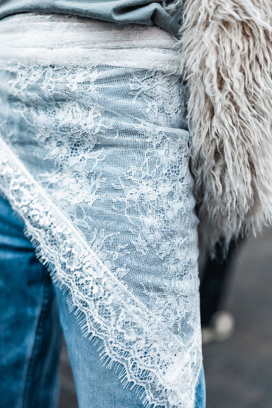 Foulard Grungemama Lace blanc