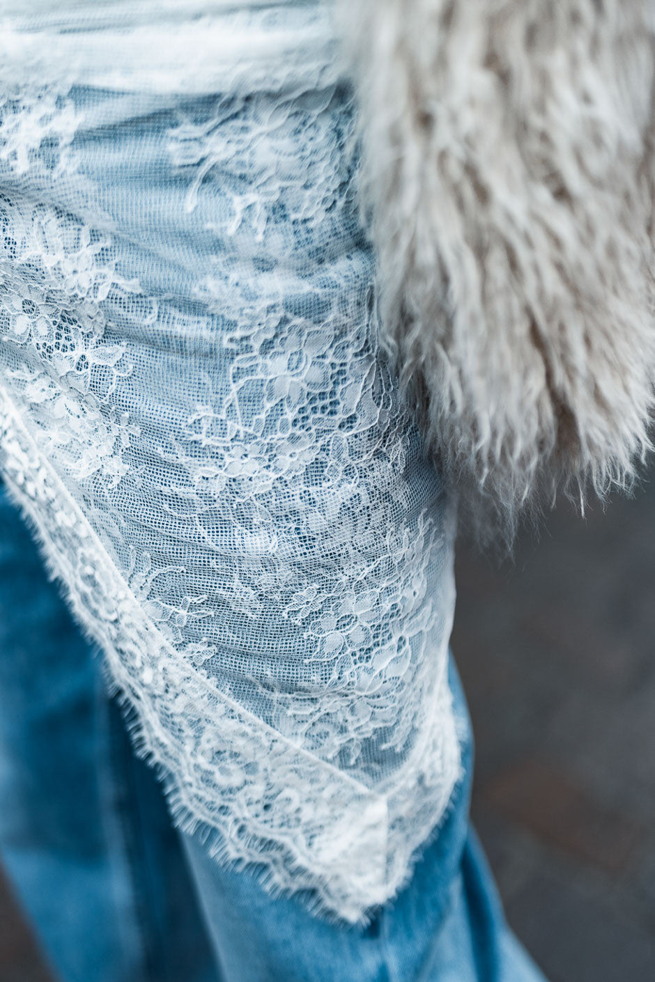 Foulard Grungemama Lace blanc