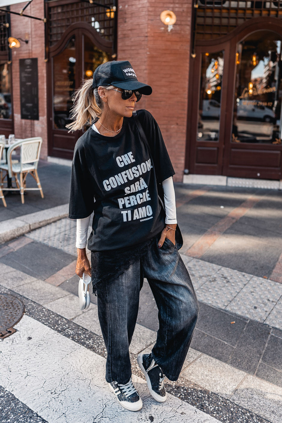 Foulard Grungemama Lace noir