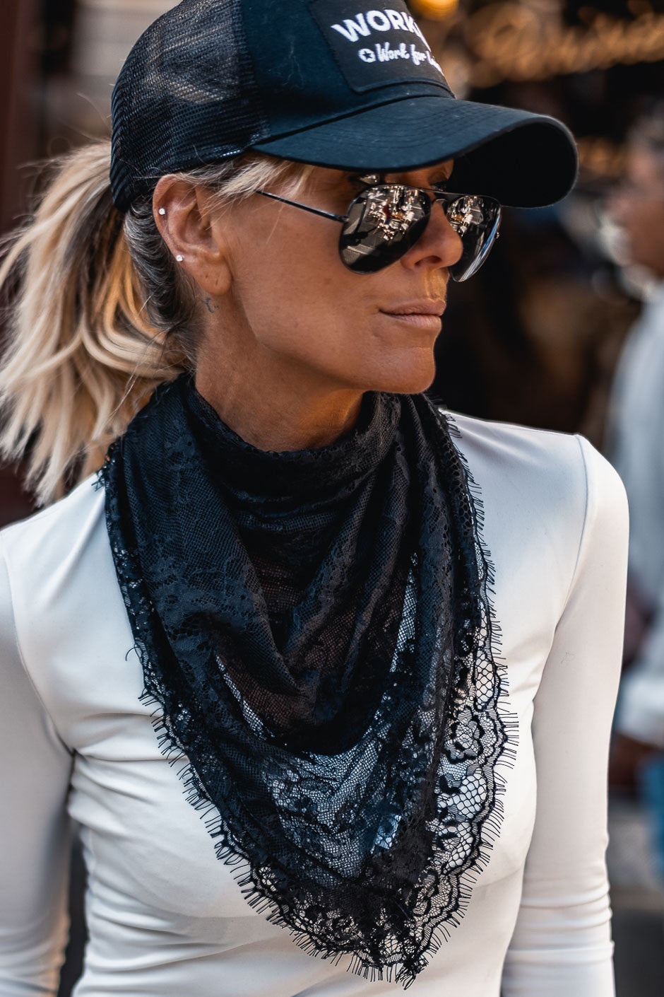 Foulard Grungemama Lace noir