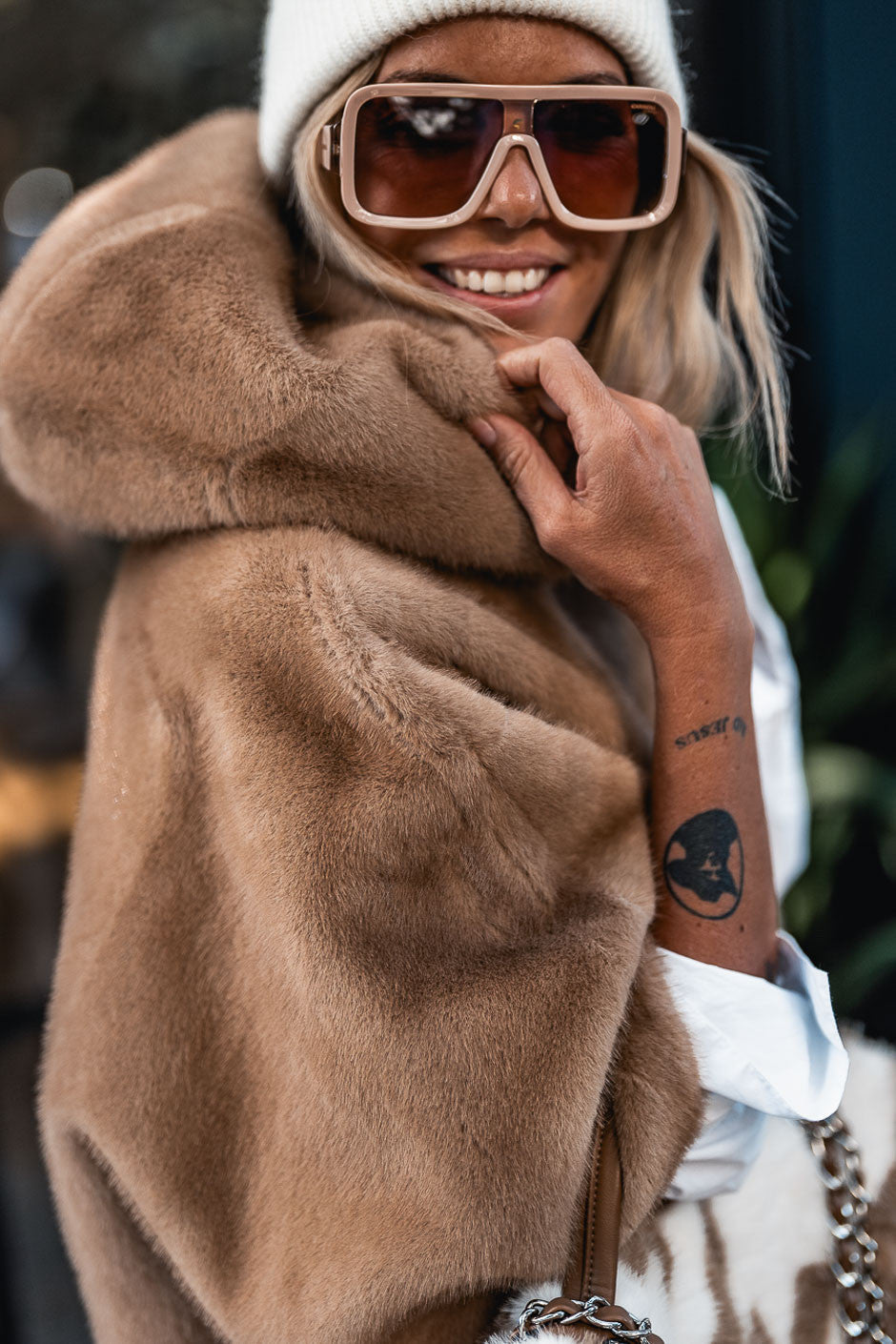 Fourrure Grungemama Alizée taupe