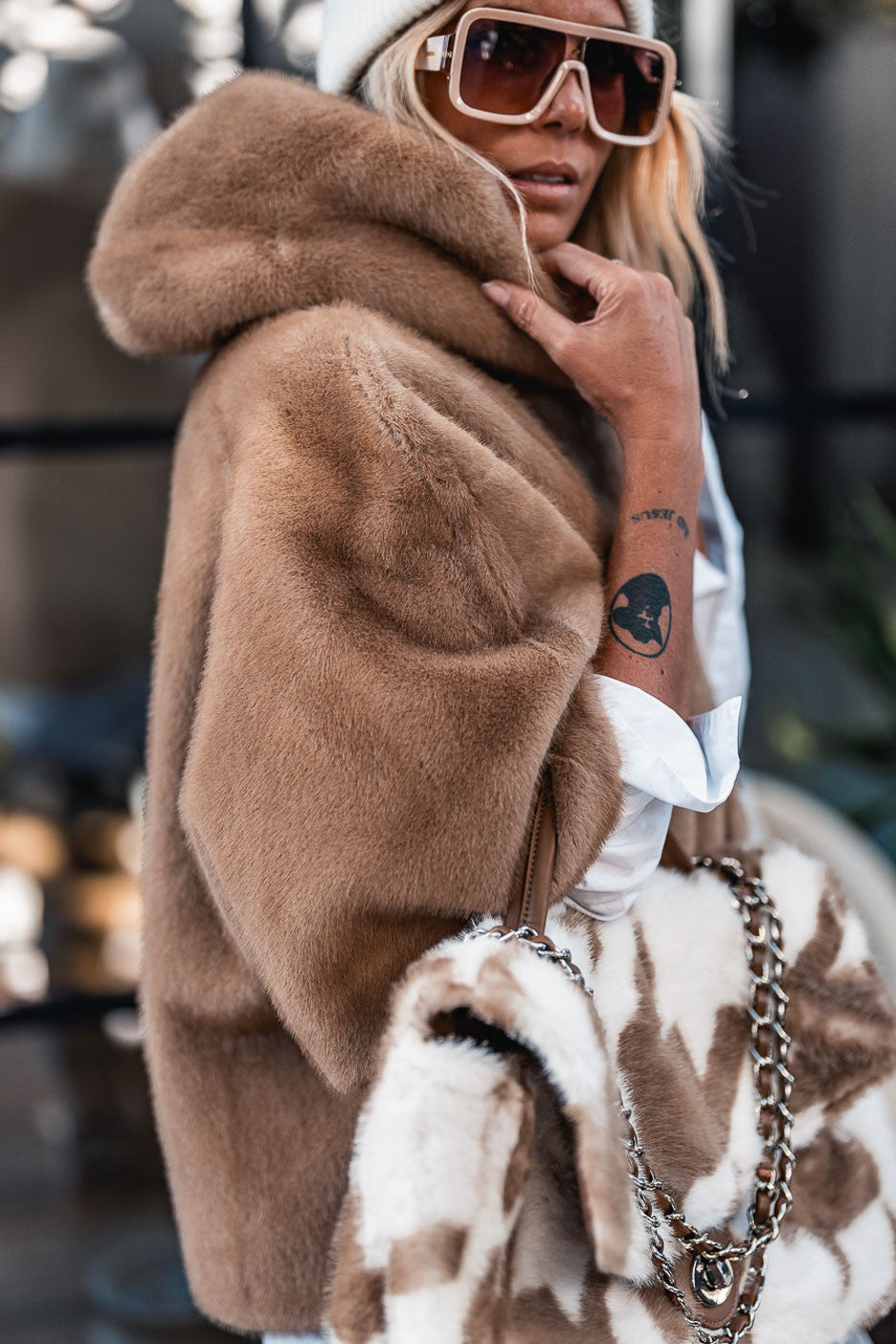 Fourrure Grungemama Alizée taupe