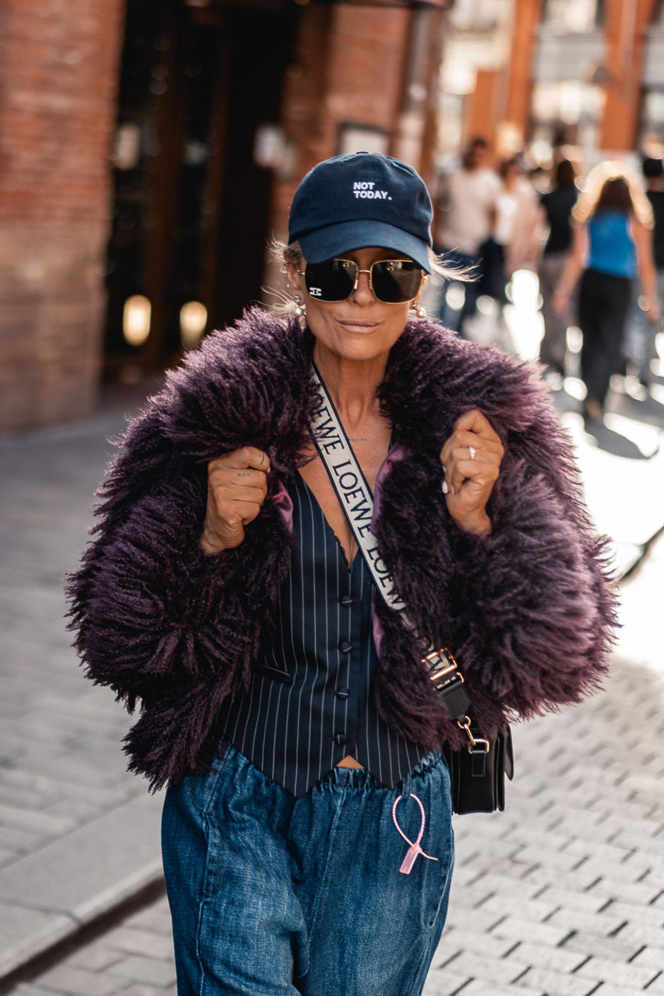 Fourrure Grungemama Angela aubergine