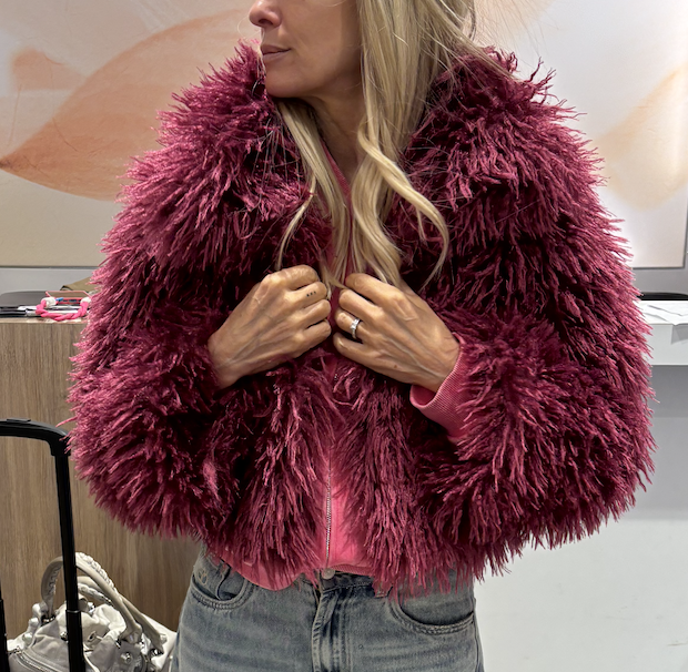 Fourrure Grungemama Angela aubergine