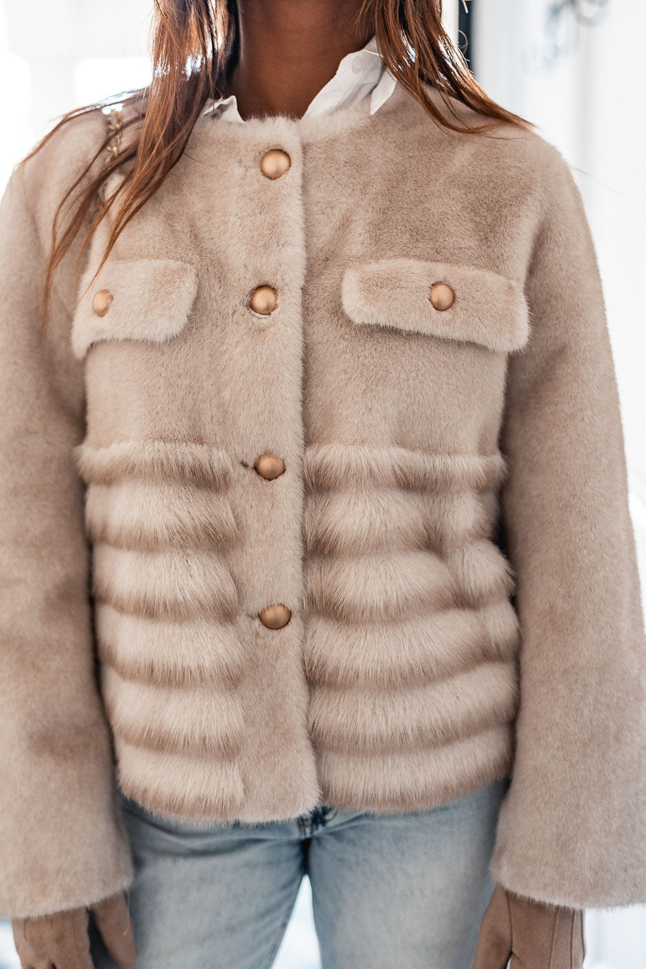 Fourrure Grungemama Sienne beige