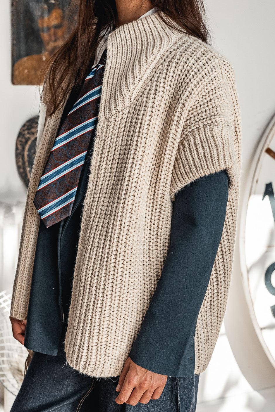 Gilet Banditas Spike ecru