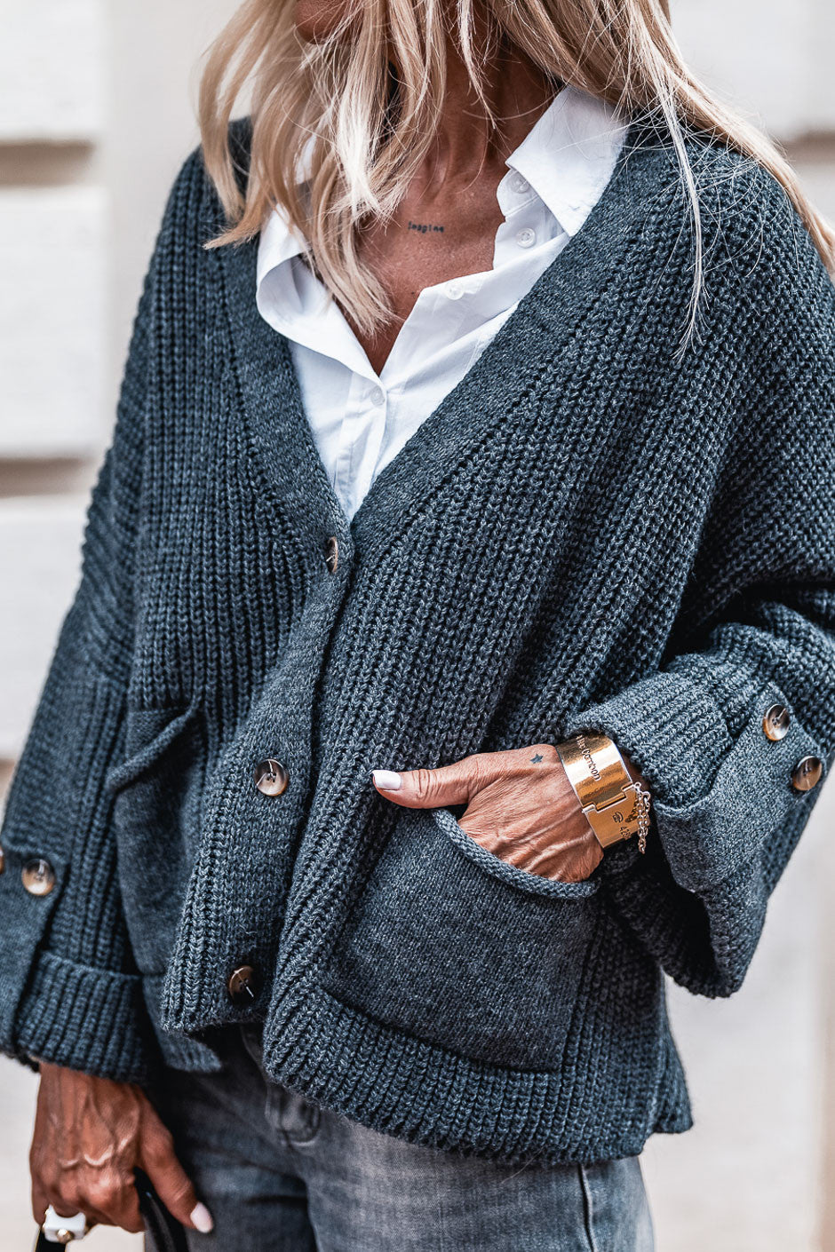 Gilet Grungemama Cora gris