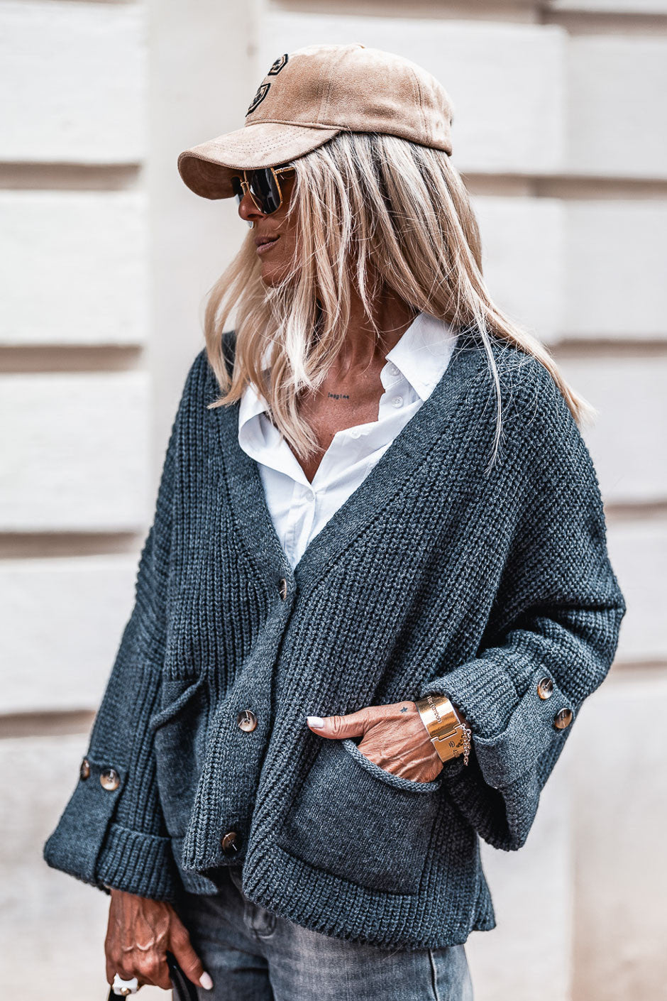 Gilet Grungemama Cora gris