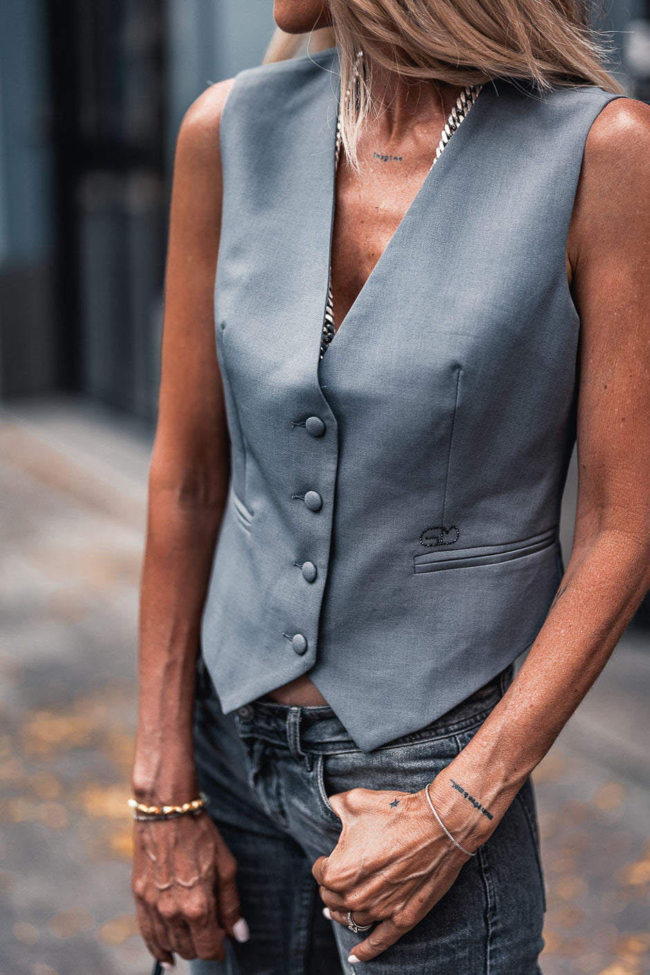 Gilet Grungemama Glam gris