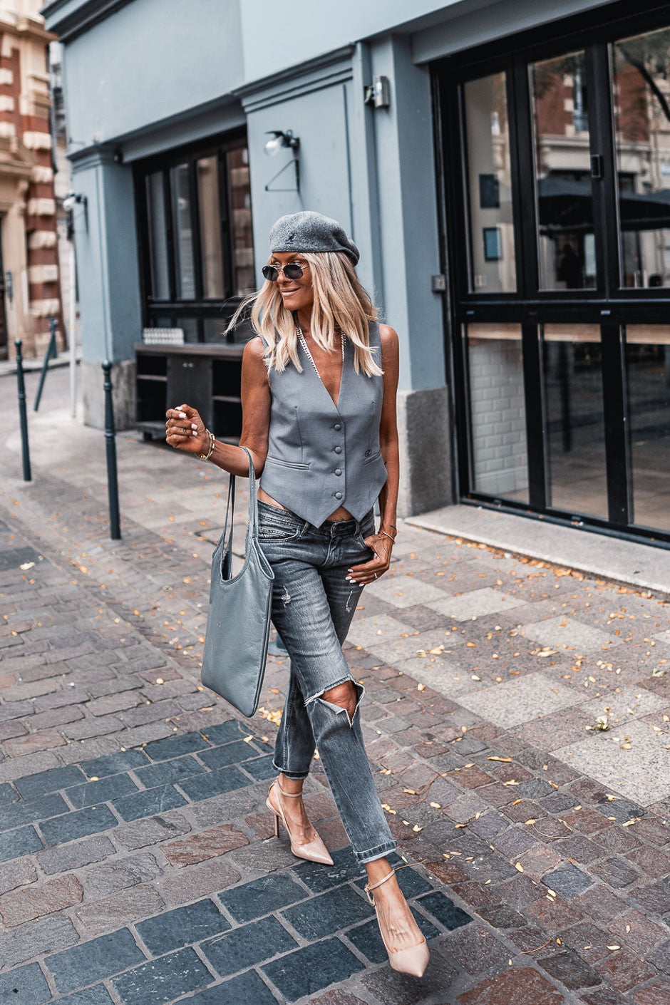 Gilet Grungemama Glam gris