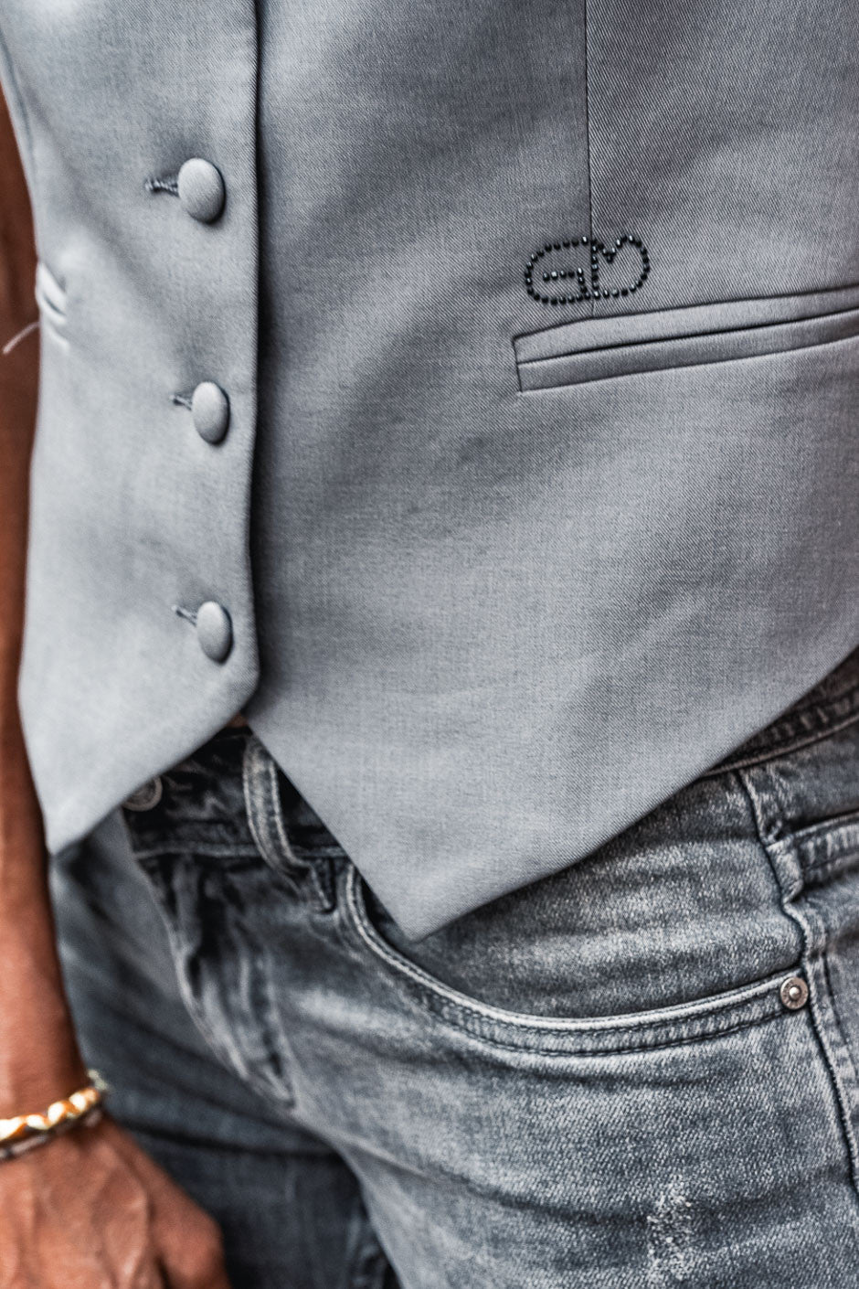 Gilet Grungemama Glam gris