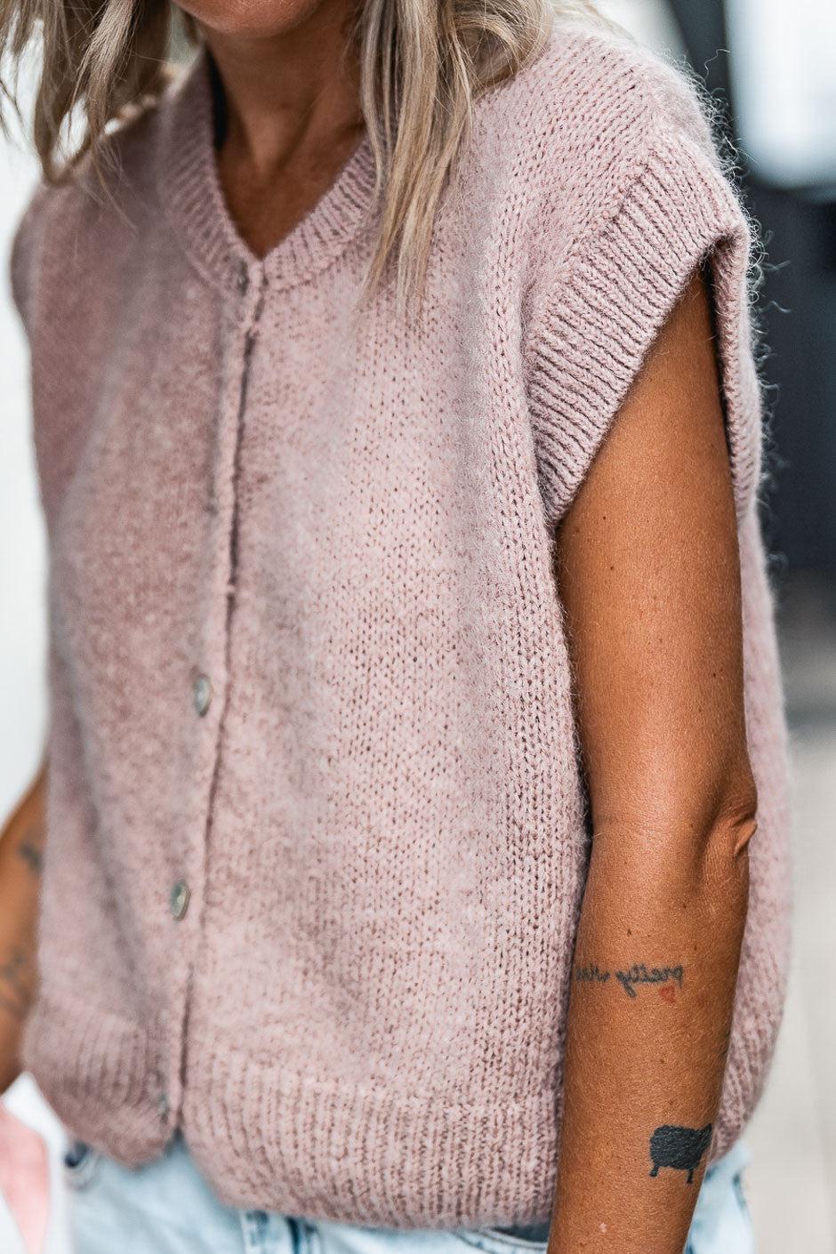 Gilet Grungemama Loanne rose