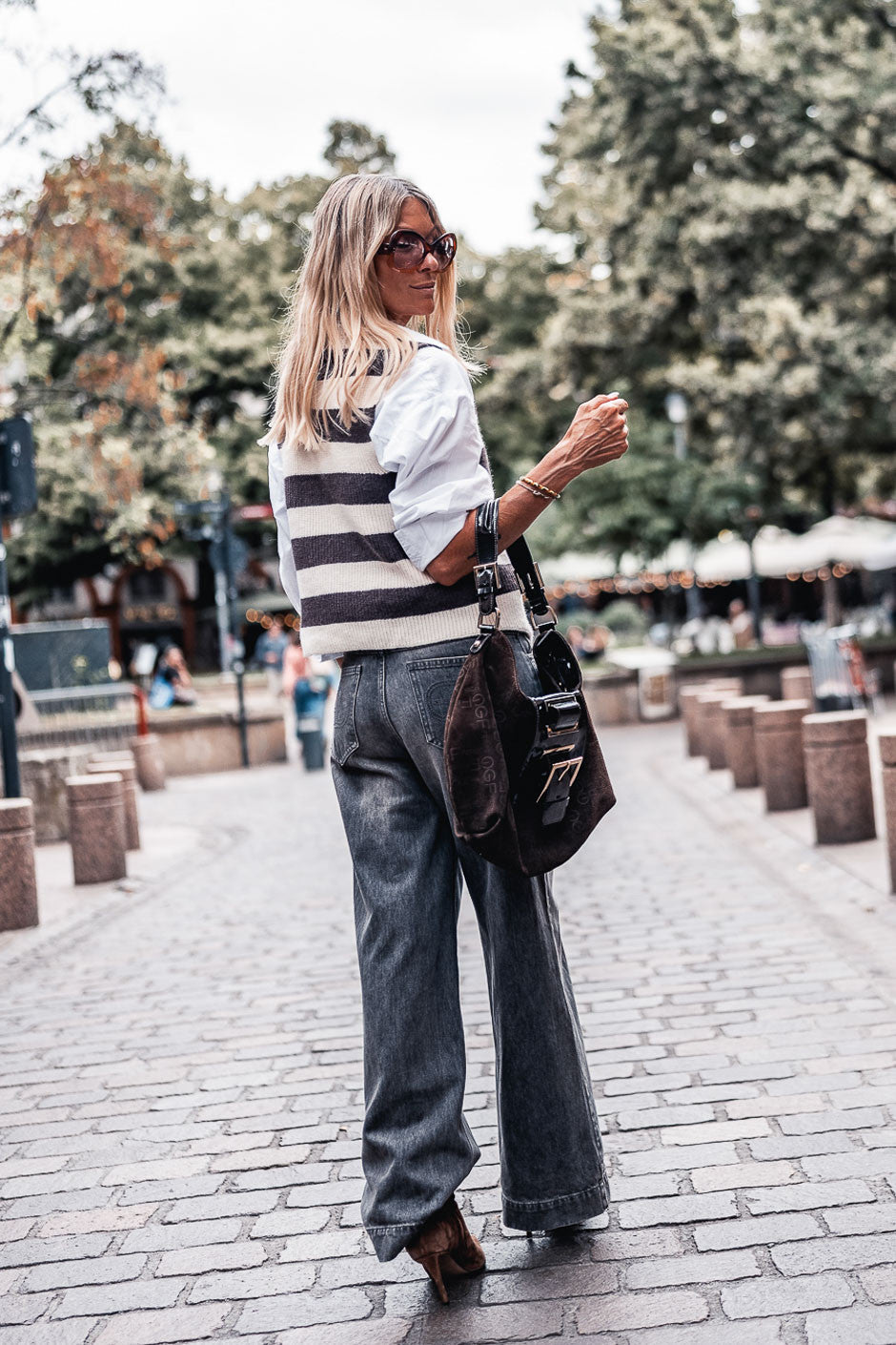 Gilet Samy ecru brown