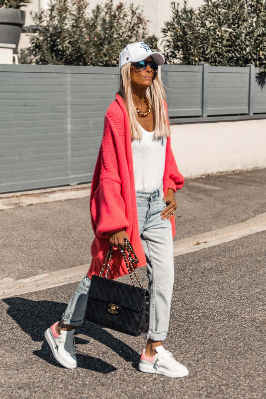 Gilet Théa rose