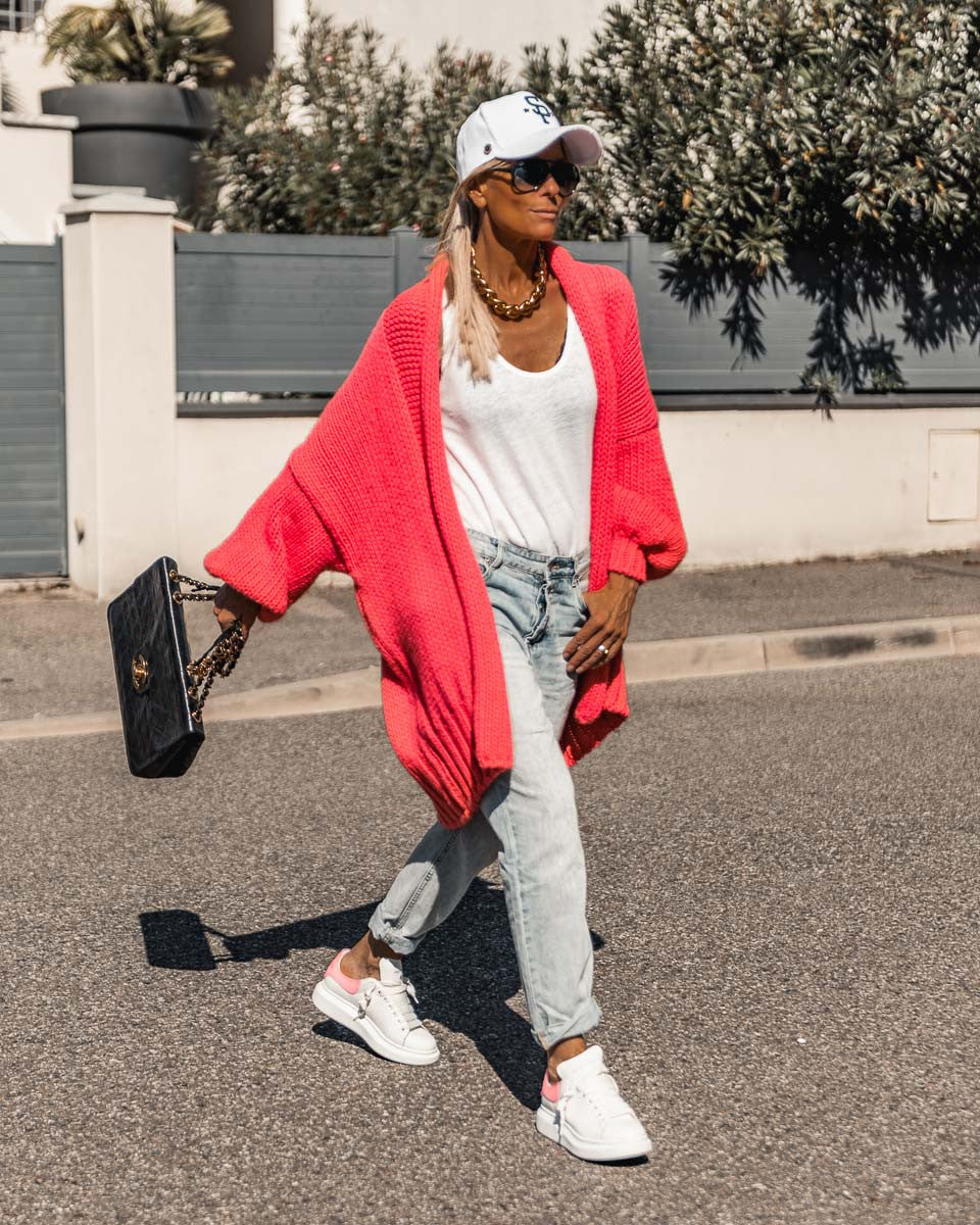 Gilet Théa rose
