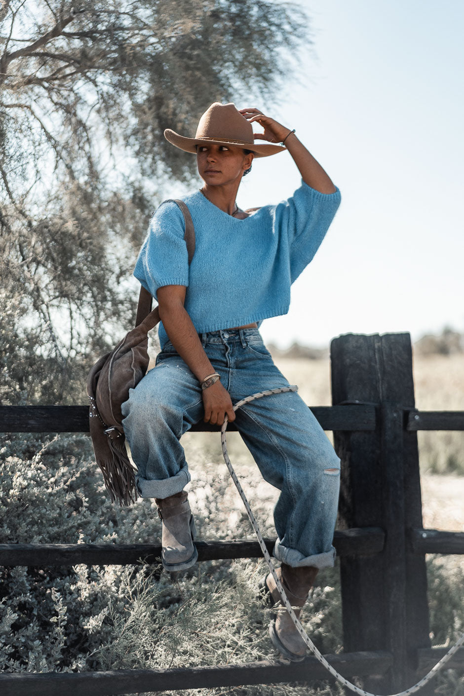BLUE MADIE SWEATER