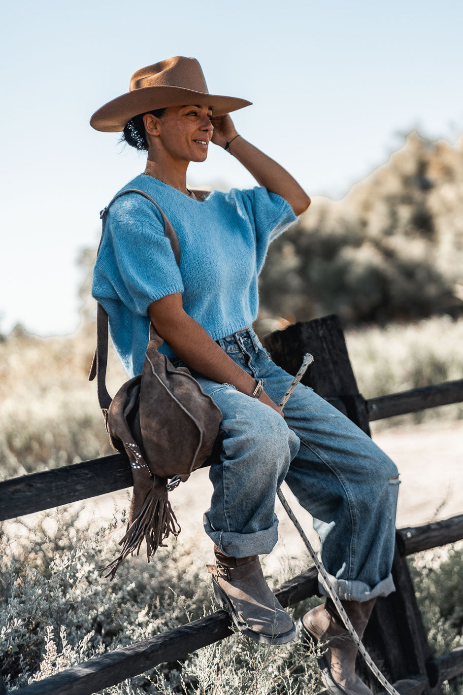 BLUE MADIE SWEATER