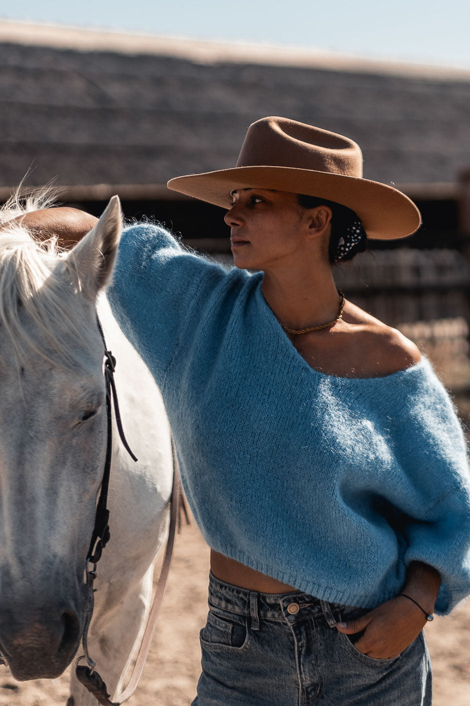 BLUE MADIE SWEATER
