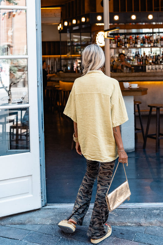 CHEMISE YOA VERT JAUNE