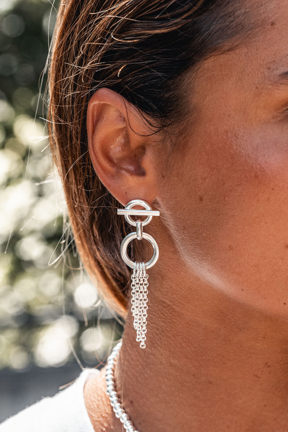 BOUCLES D'OREILLES BAKER ARGENT