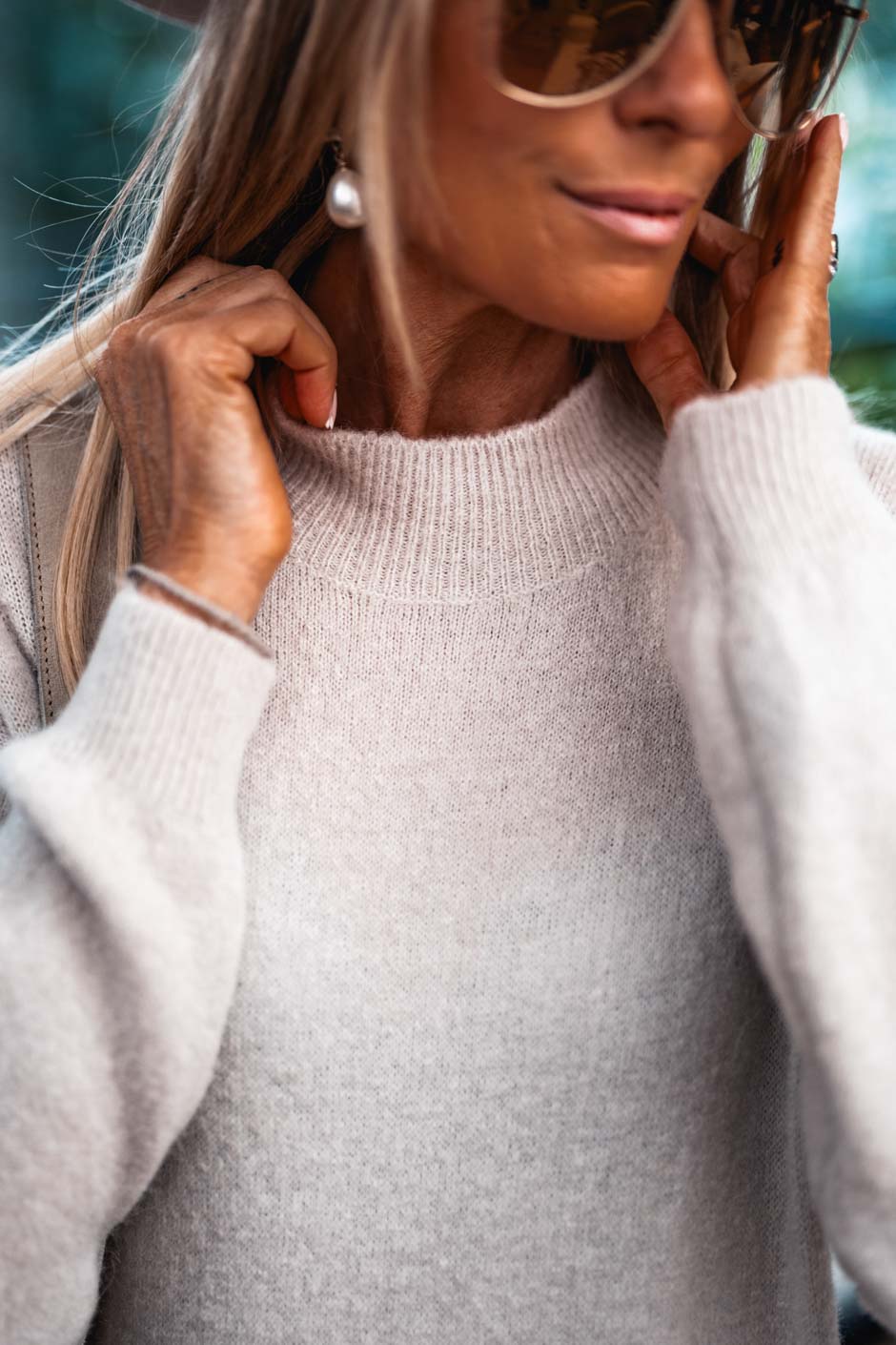 Grungemama Candy ecru sweater dress