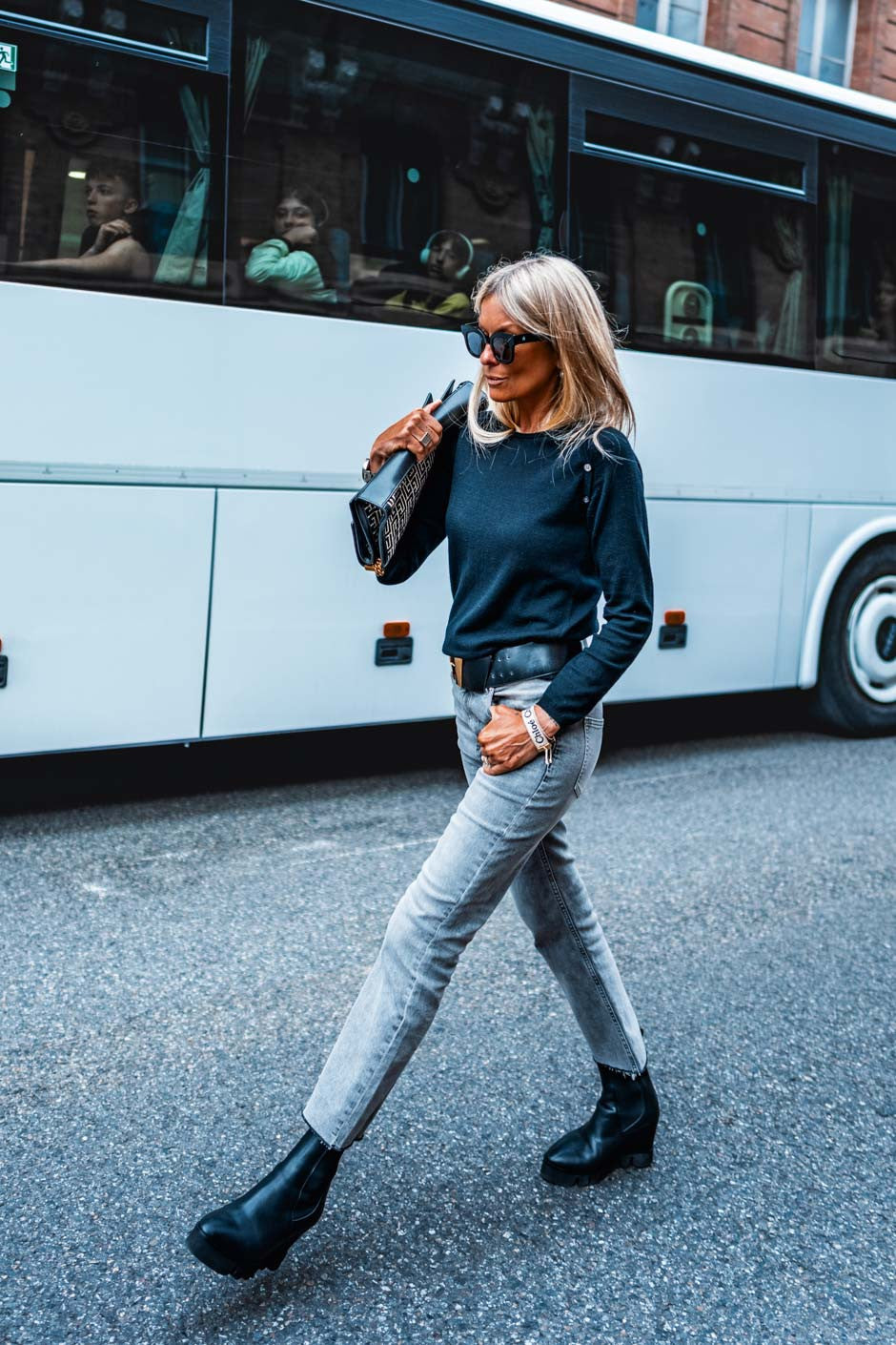 Jeans Grungemama Alexander gris