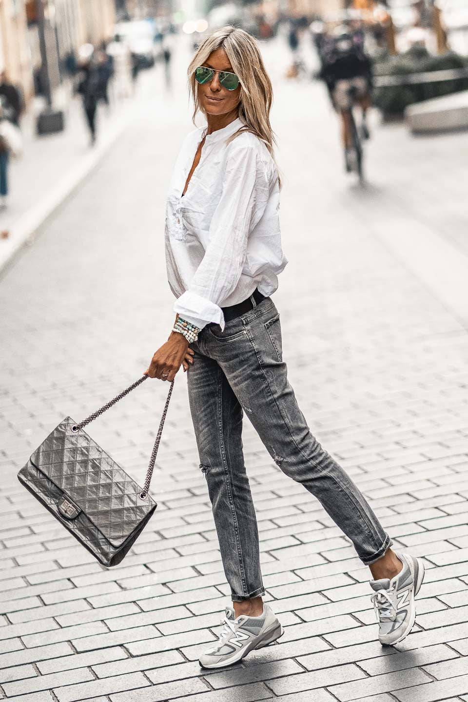 Jeans Grungemama Braxton gris