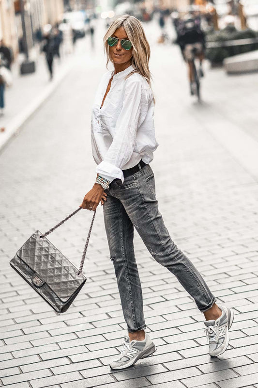 Jeans Grungemama Braxton gris