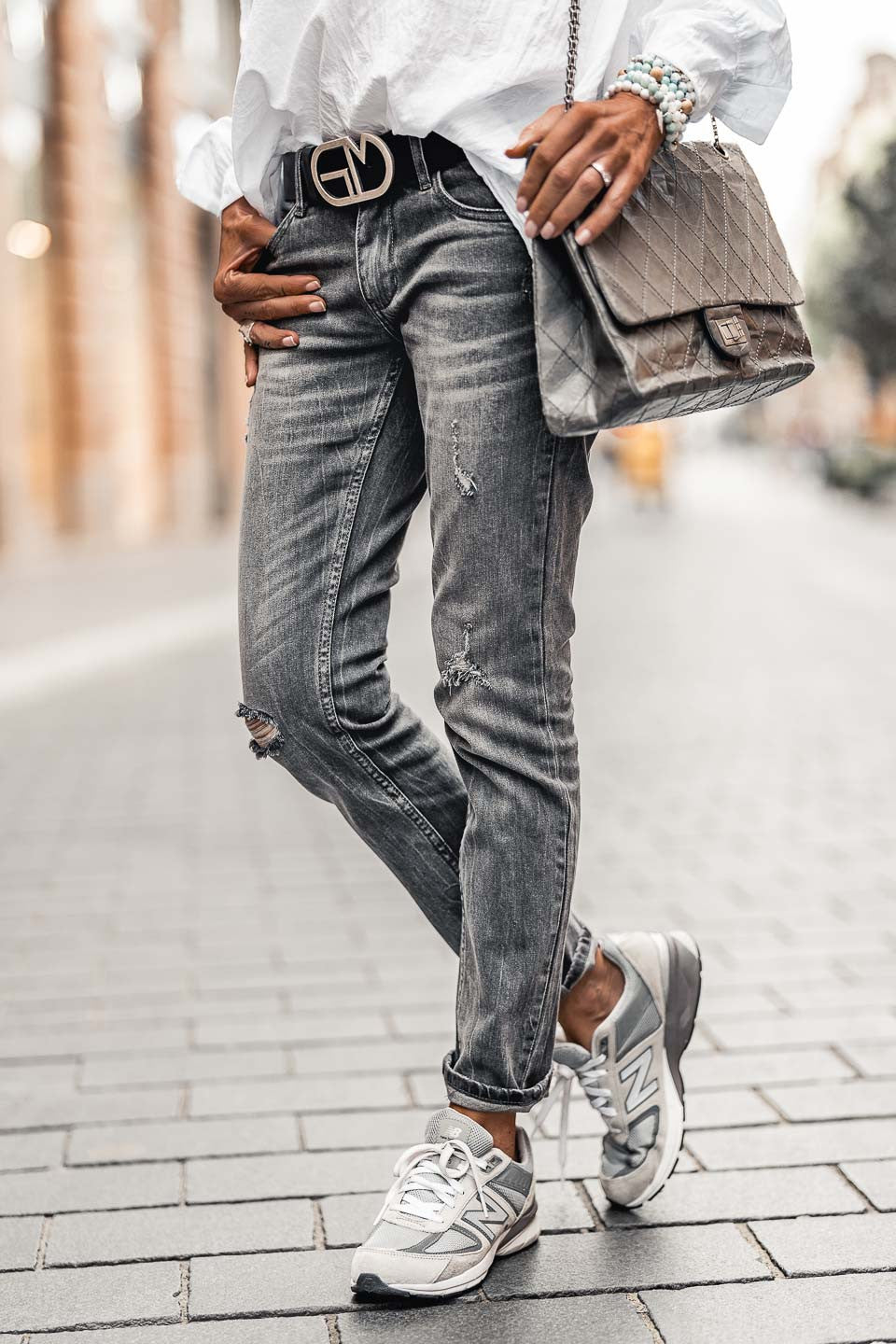 Jeans grungemama Braxton gris