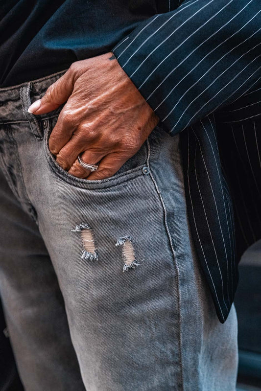 Jeans Grungemama Cooper gris