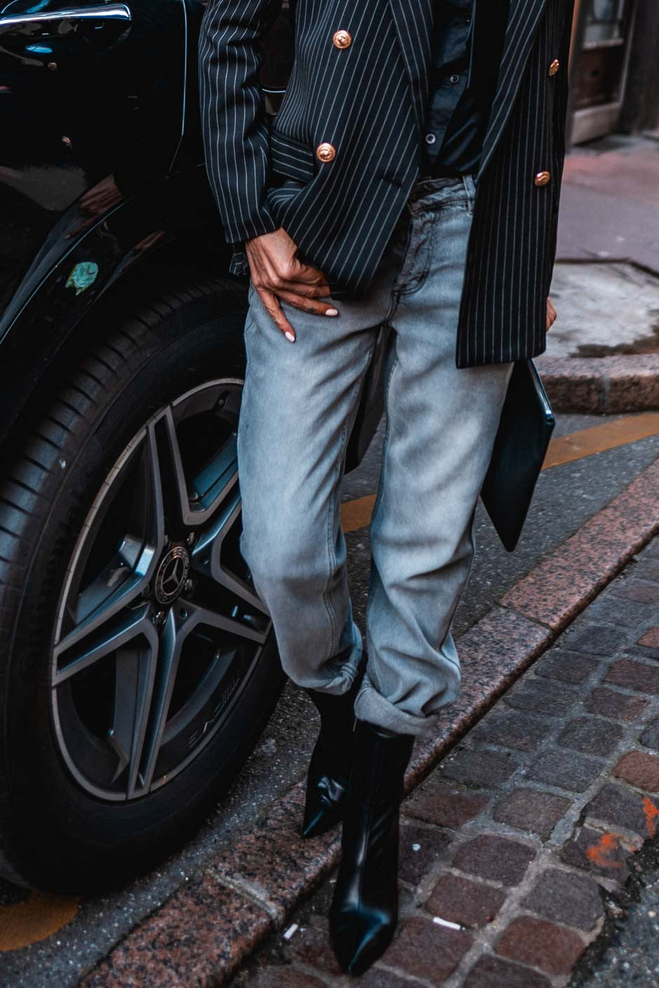 Jeans Grungemama Cooper gris