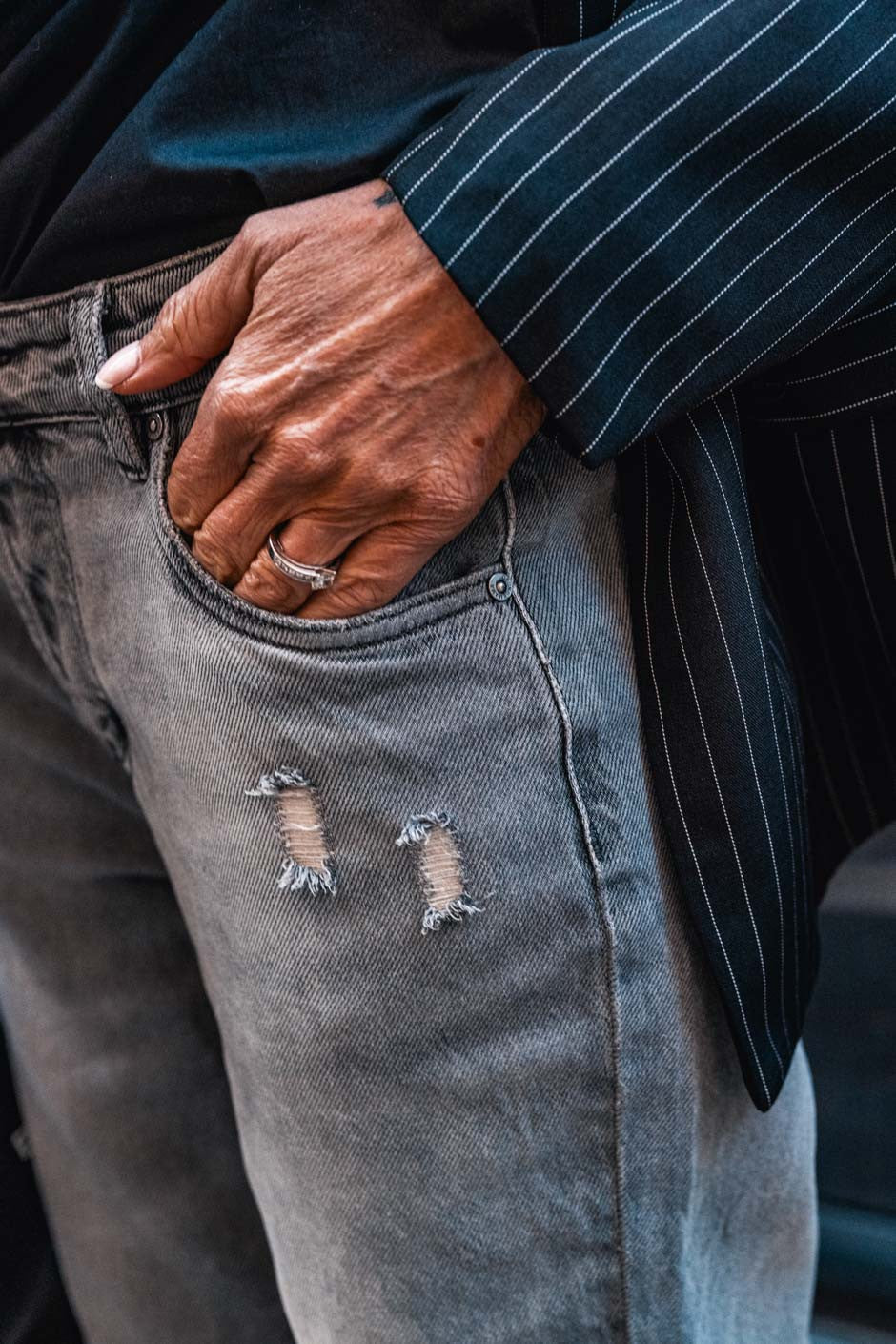 Jeans Grungemama Cooper gris