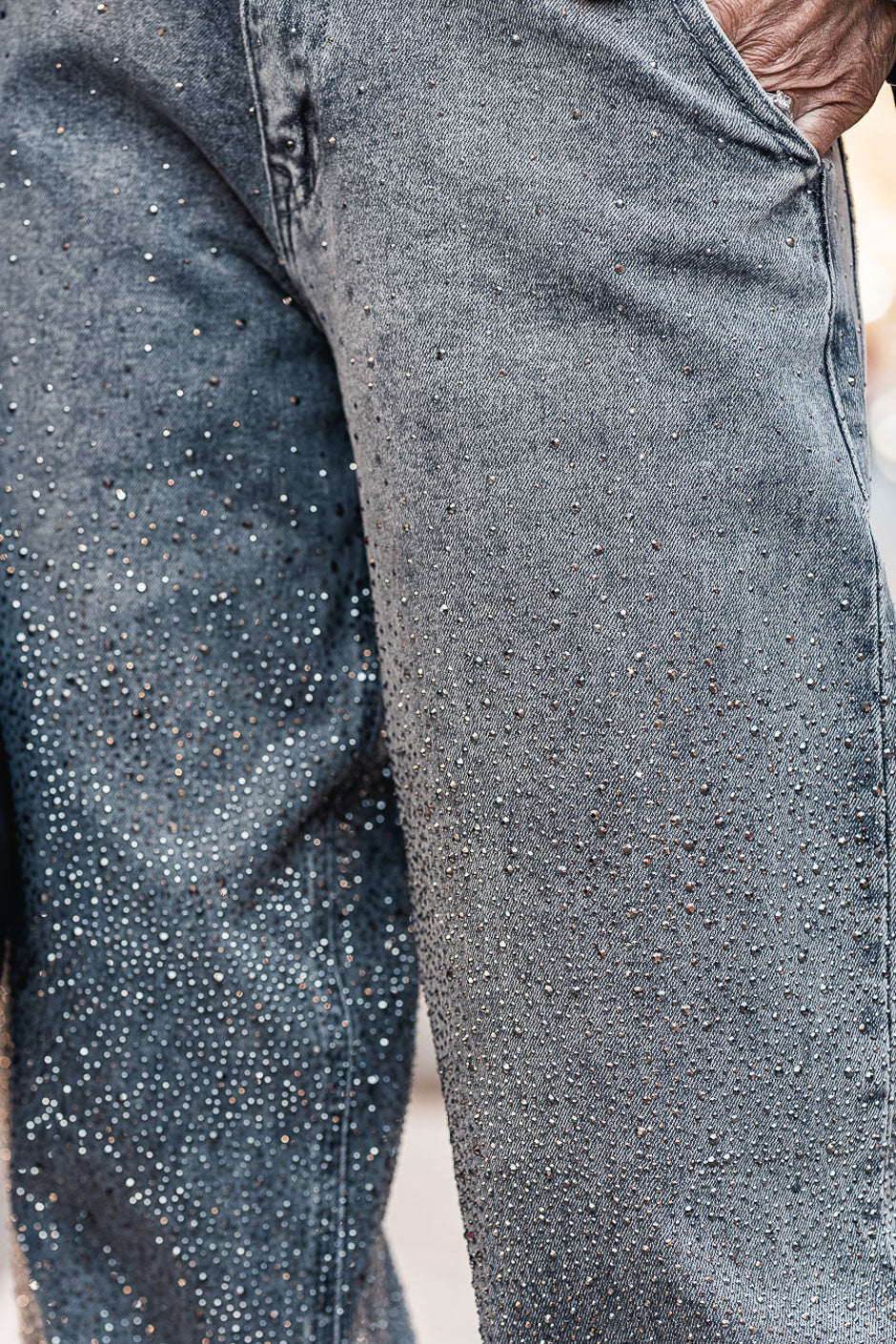 Jeans Grungemama Diamond gris