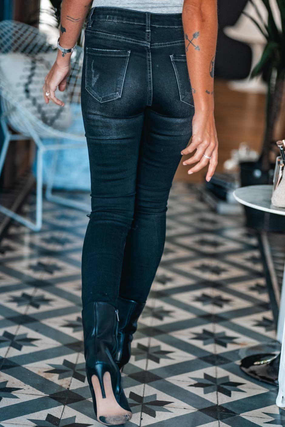 Jeans Grungemama Hole anthracite