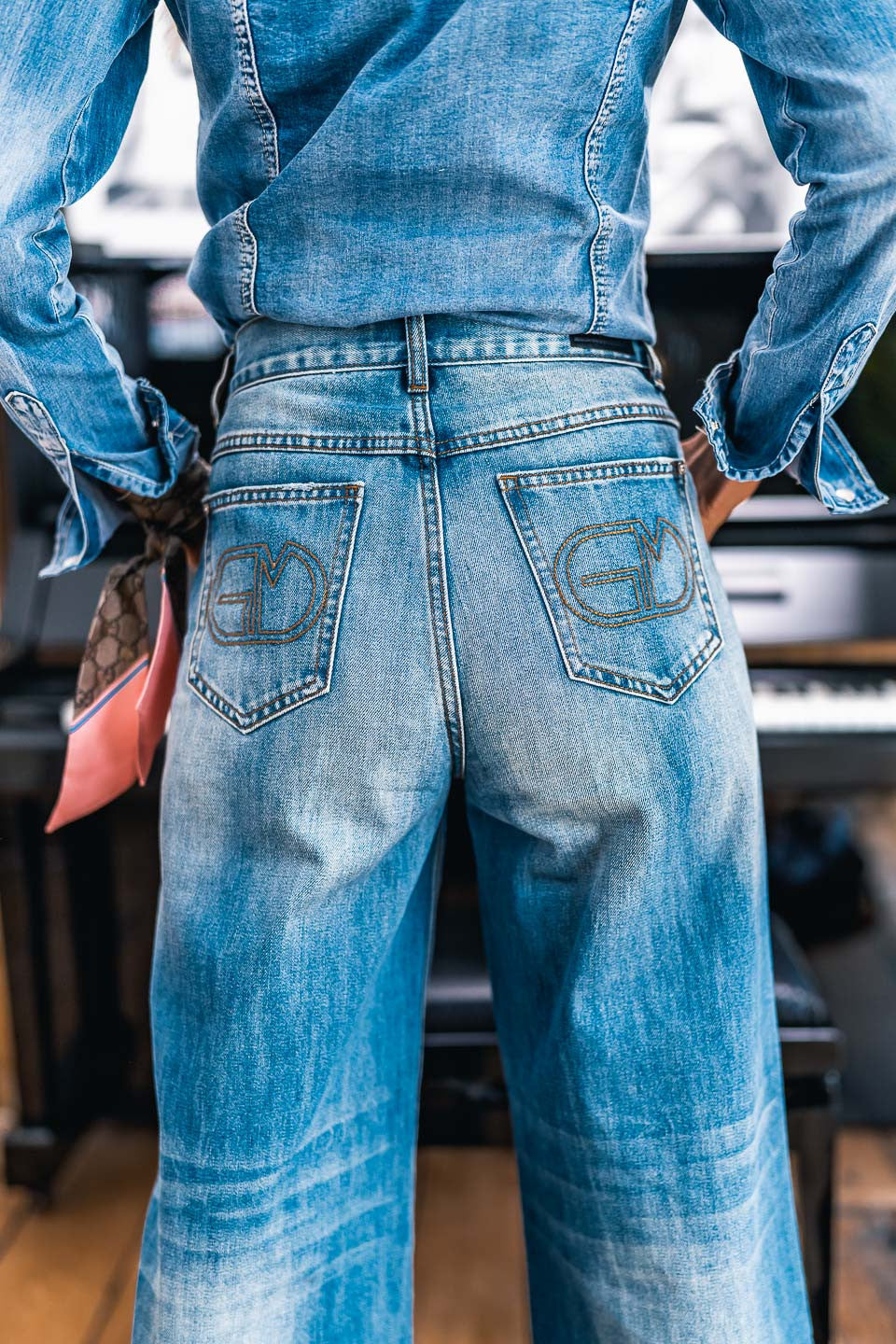 Jeans Grungemama Joan bleu