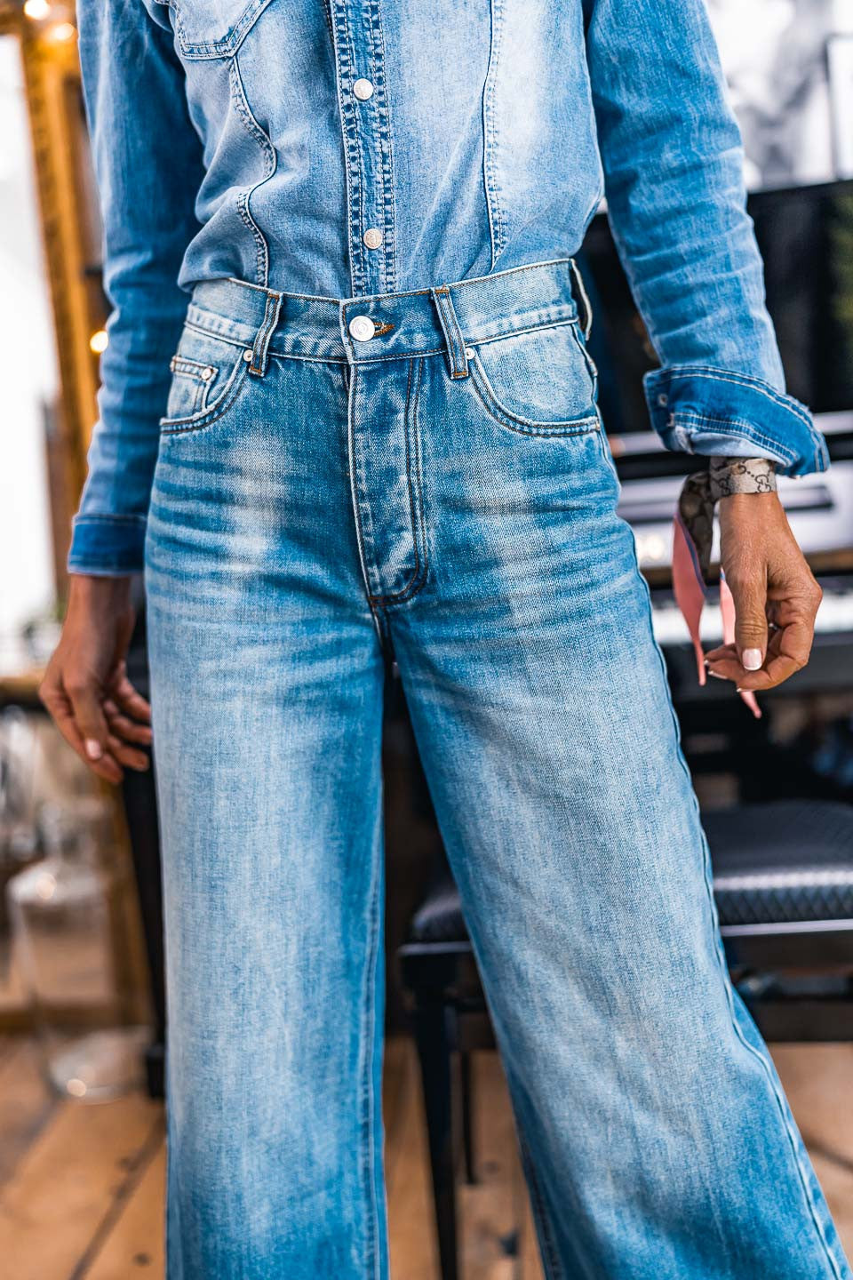 Jeans Grungemama Joan bleu