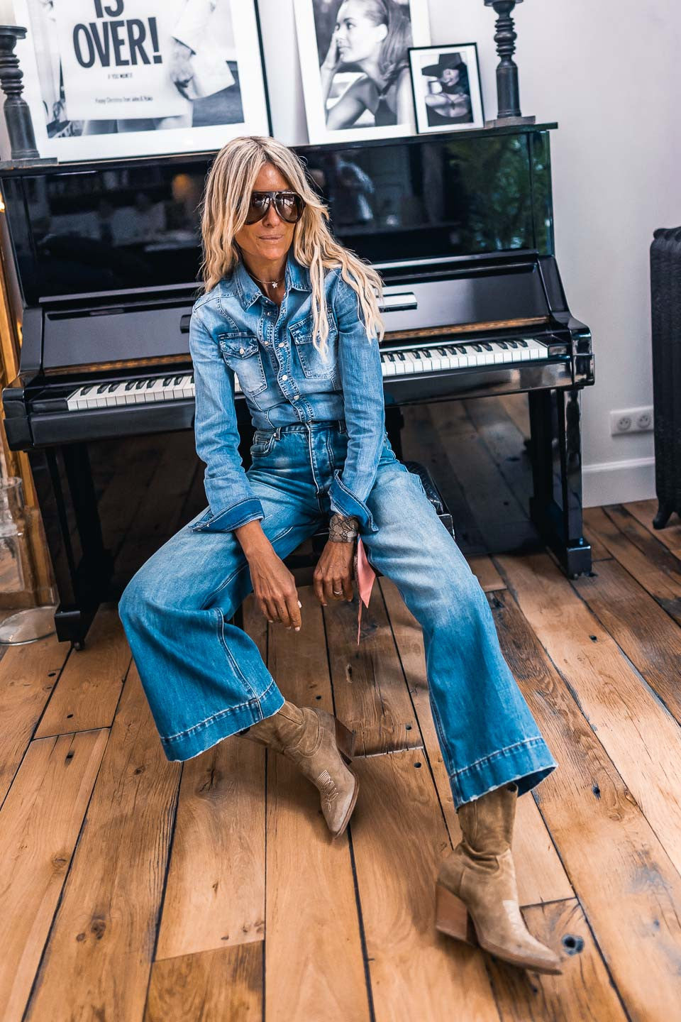 Jeans Grungemama Joan bleu