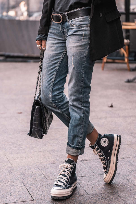 Jeans grungemama Marlon bleu