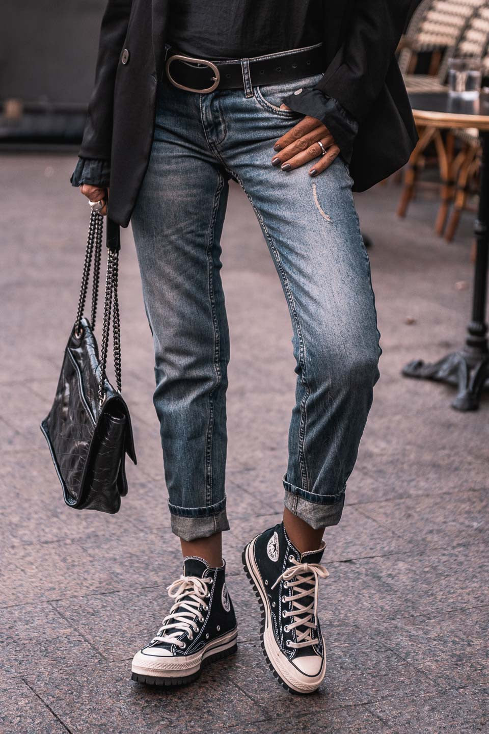 Jeans grungemama Marlon bleu