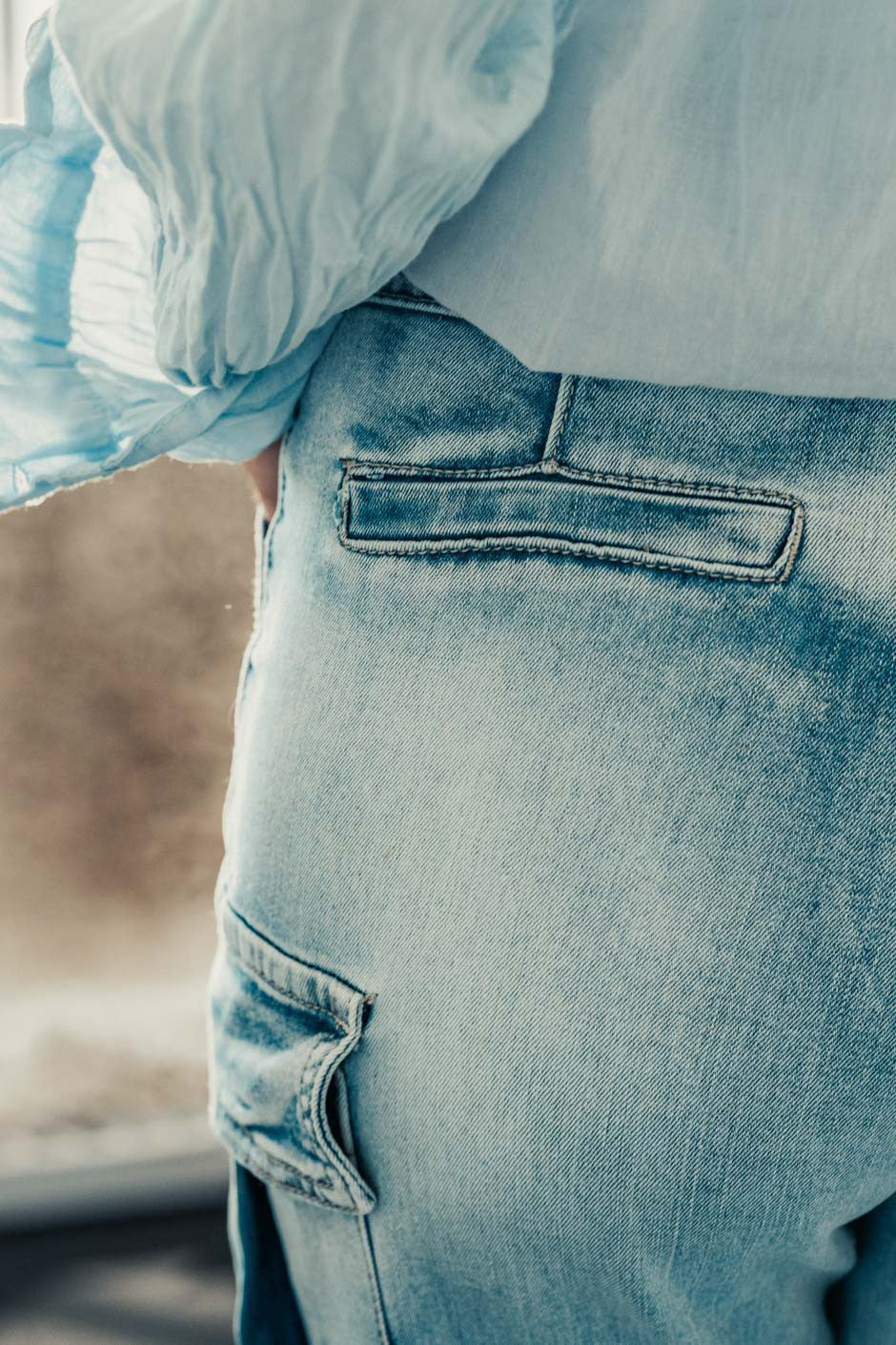Jeans Grungemama Omiza bleu