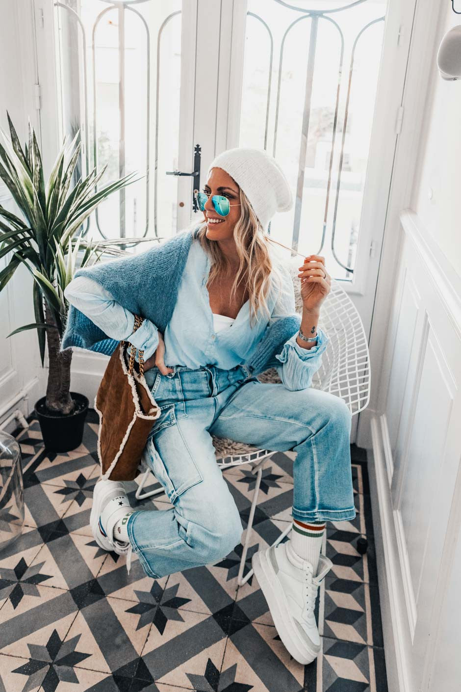 Jeans Grungemama Omiza bleu