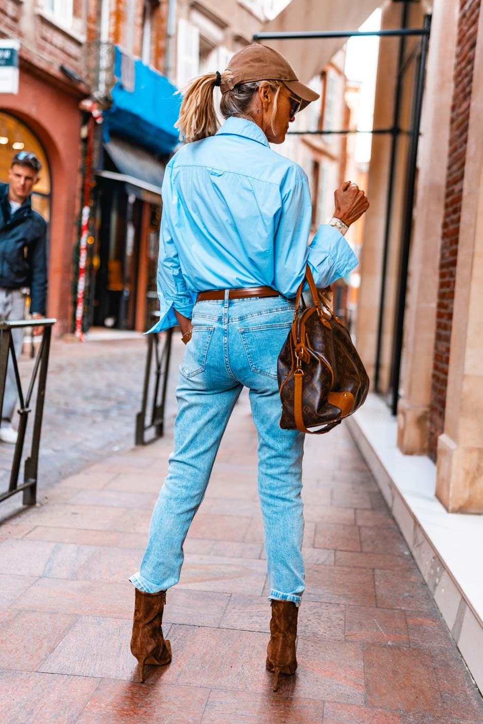 Jeans Grungemama relax Austin bleu