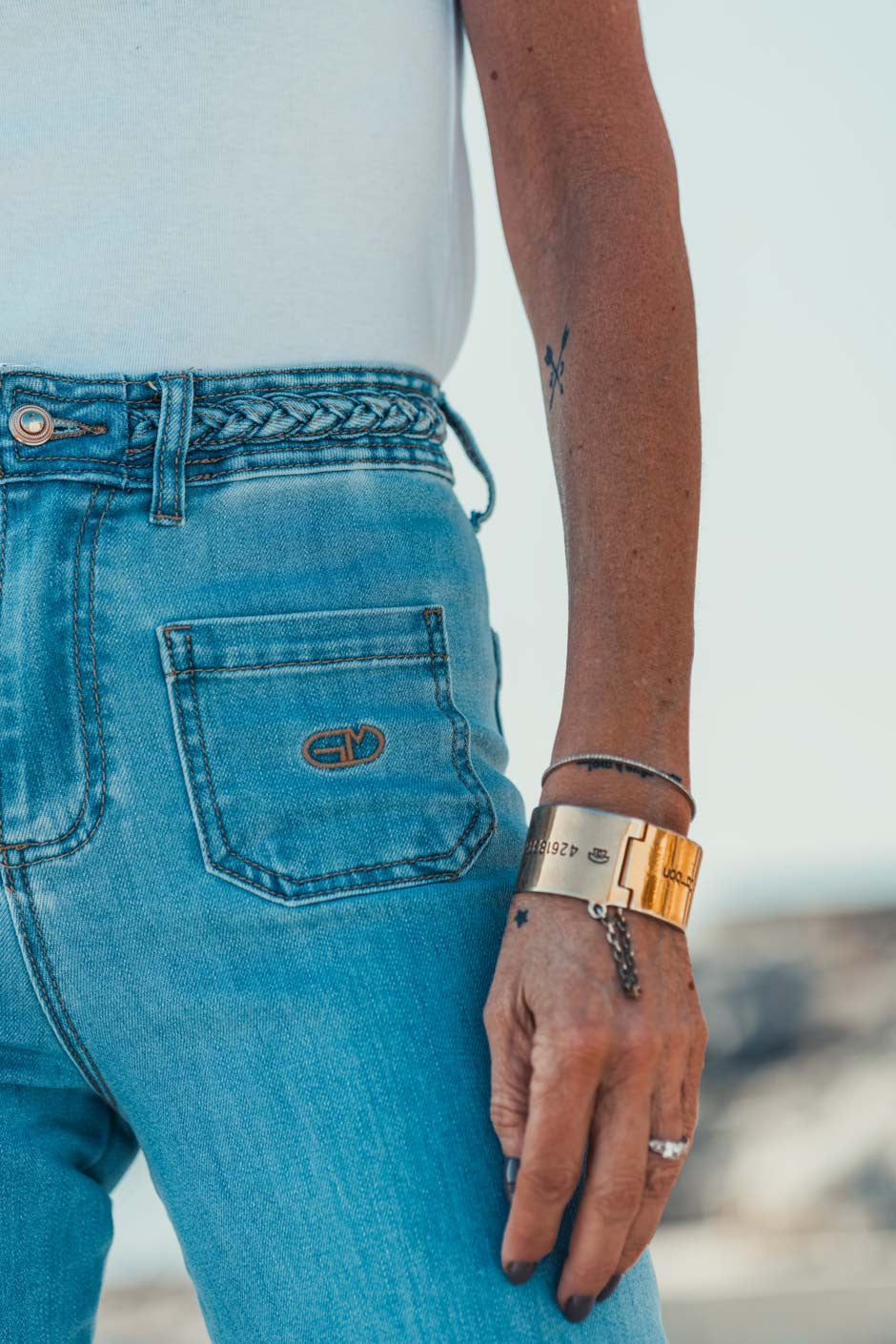 Jeans Grungemama Simos bleu