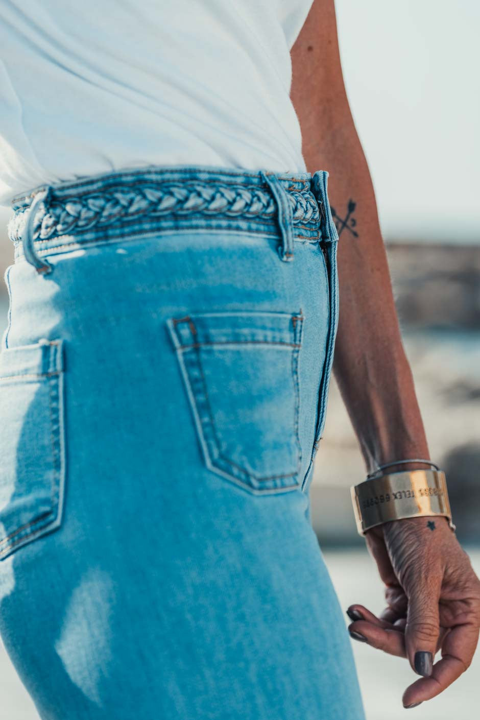 Jeans Grungemama Simos bleu